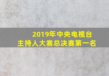 2019年中央电视台主持人大赛总决赛第一名