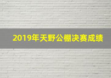 2019年天野公棚决赛成绩