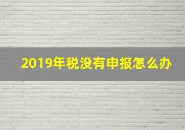 2019年税没有申报怎么办