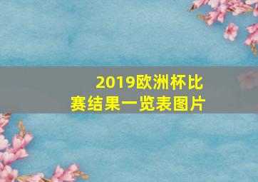 2019欧洲杯比赛结果一览表图片