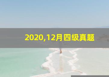 2020,12月四级真题