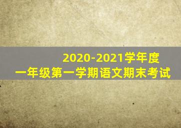 2020-2021学年度一年级第一学期语文期末考试