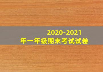 2020-2021年一年级期末考试试卷