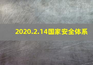 2020.2.14国家安全体系