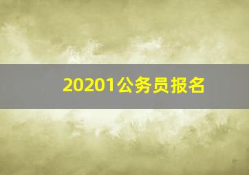 20201公务员报名