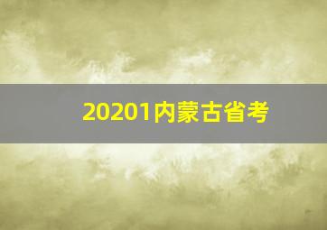 20201内蒙古省考