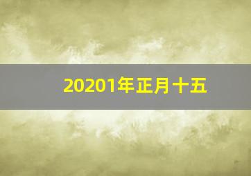 20201年正月十五