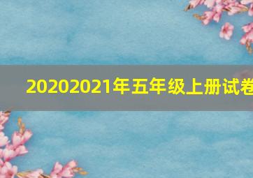 20202021年五年级上册试卷