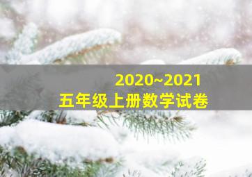 2020~2021五年级上册数学试卷