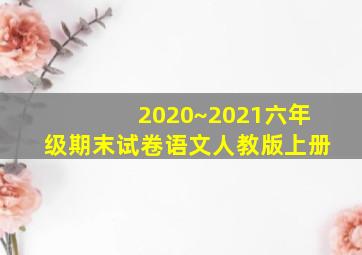 2020~2021六年级期末试卷语文人教版上册