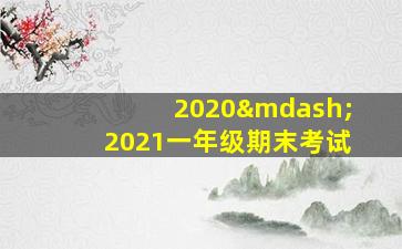 2020—2021一年级期末考试