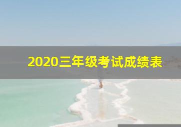 2020三年级考试成绩表