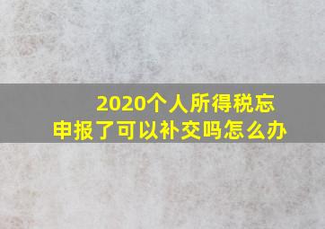 2020个人所得税忘申报了可以补交吗怎么办