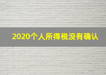 2020个人所得税没有确认