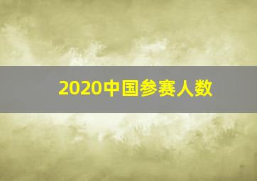 2020中国参赛人数