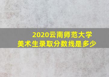 2020云南师范大学美术生录取分数线是多少