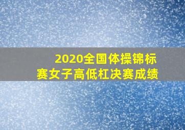 2020全国体操锦标赛女子高低杠决赛成绩