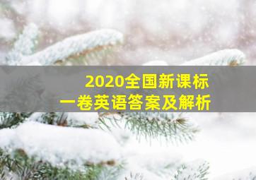 2020全国新课标一卷英语答案及解析