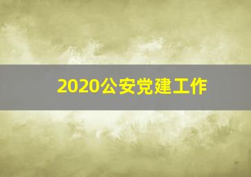 2020公安党建工作