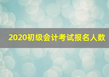 2020初级会计考试报名人数