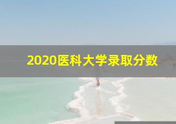 2020医科大学录取分数