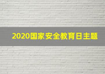 2020国家安全教育日主题