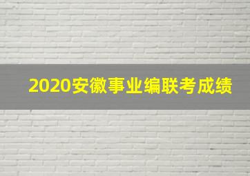 2020安徽事业编联考成绩