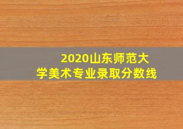 2020山东师范大学美术专业录取分数线