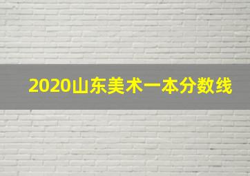 2020山东美术一本分数线