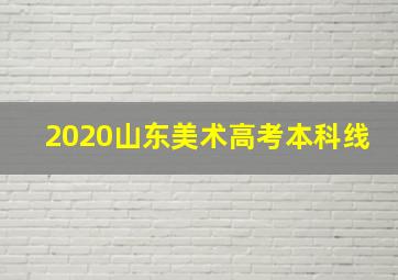 2020山东美术高考本科线