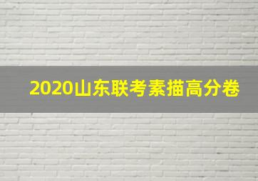 2020山东联考素描高分卷