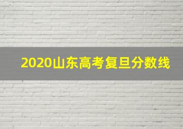 2020山东高考复旦分数线