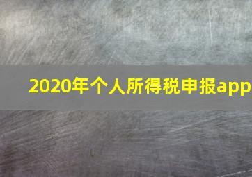 2020年个人所得税申报app