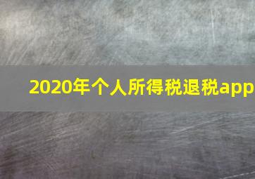 2020年个人所得税退税app