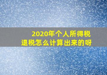 2020年个人所得税退税怎么计算出来的呀