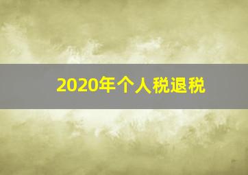 2020年个人税退税