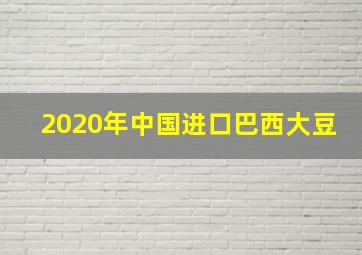 2020年中国进口巴西大豆