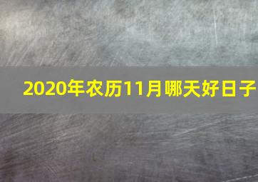 2020年农历11月哪天好日子