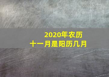 2020年农历十一月是阳历几月