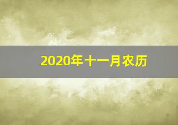 2020年十一月农历