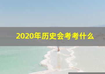 2020年历史会考考什么