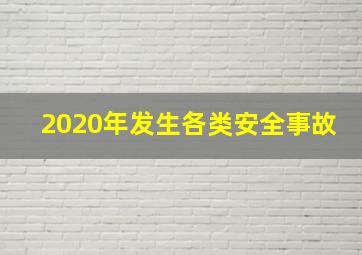 2020年发生各类安全事故