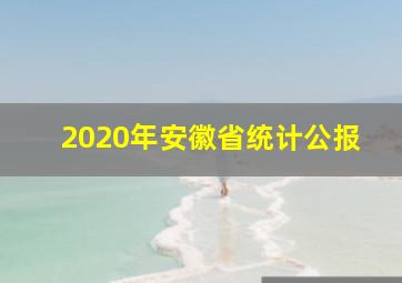 2020年安徽省统计公报