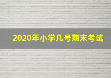 2020年小学几号期末考试