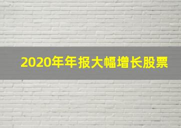 2020年年报大幅增长股票