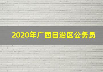 2020年广西自治区公务员