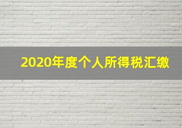 2020年度个人所得税汇缴