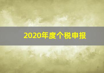 2020年度个税申报