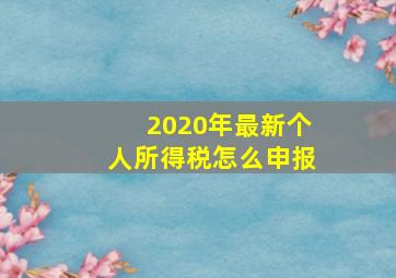 2020年最新个人所得税怎么申报