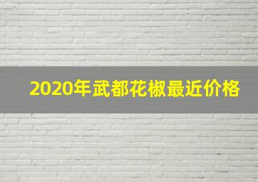 2020年武都花椒最近价格